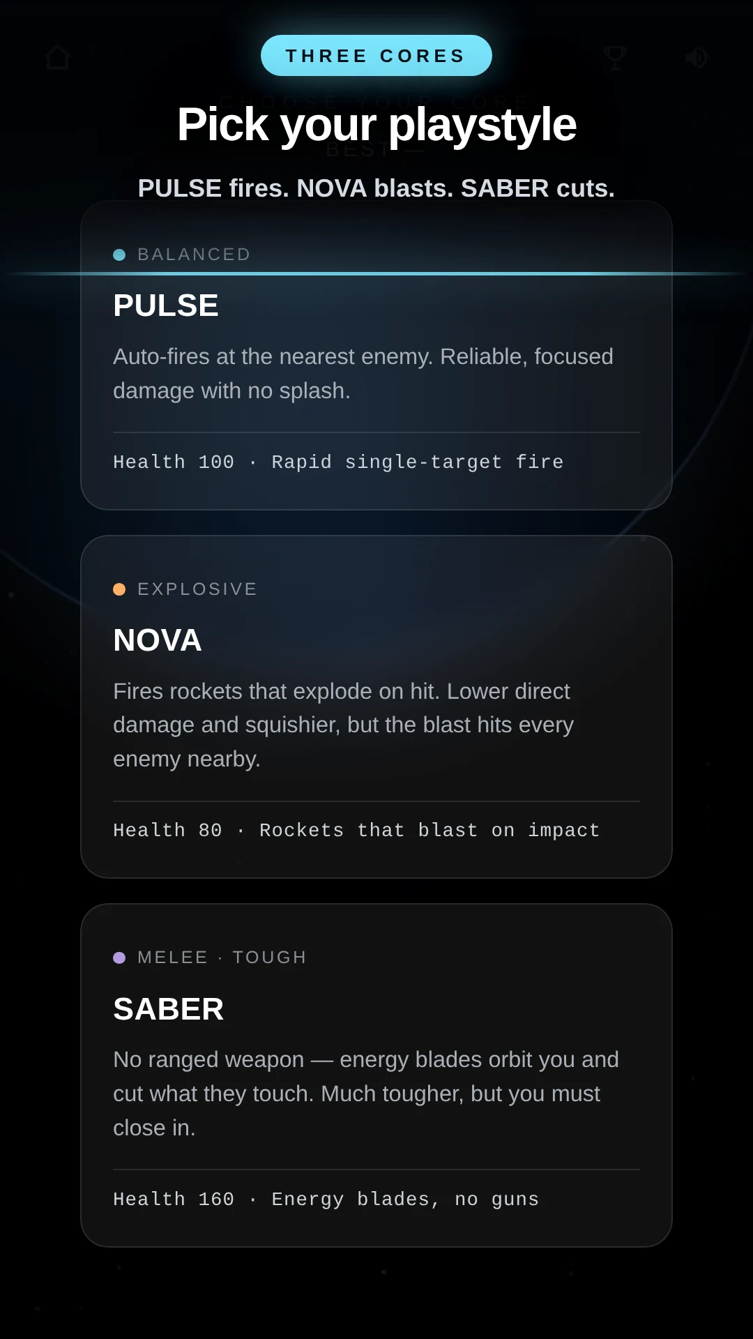 CORE: Arcade Survivor screenshot